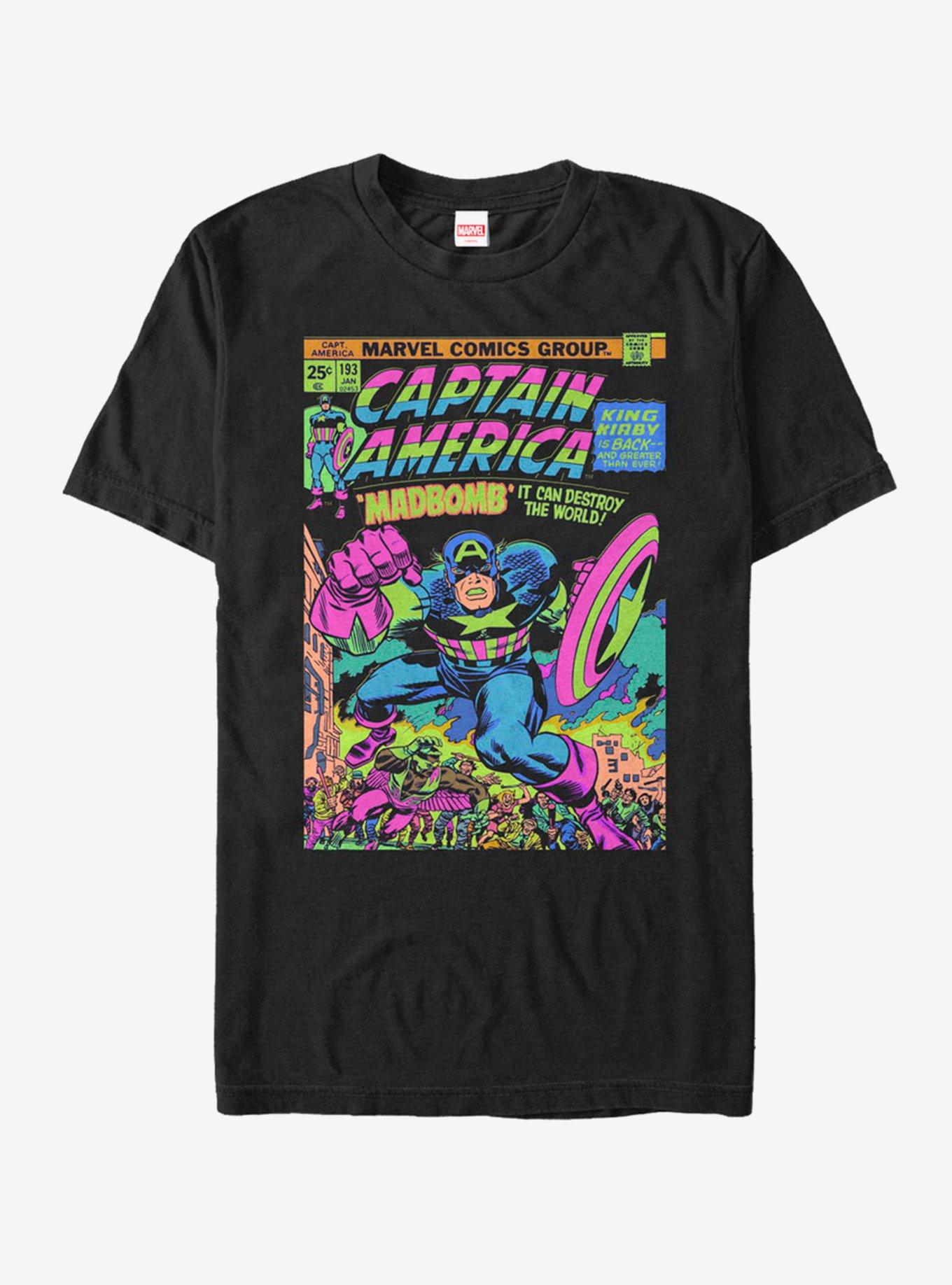 Marvel Captain America Glow T-Shirt, BLACK, hi-res