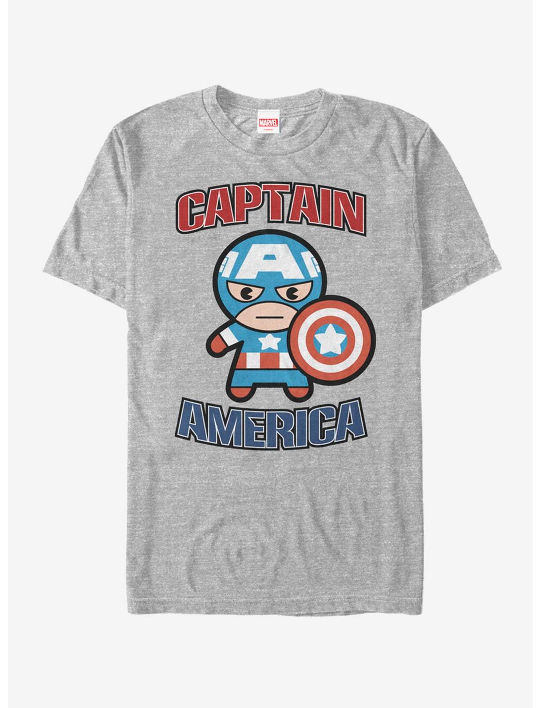 Marvel Captain America Kawaii America T-Shirt, ATH HTR, hi-res
