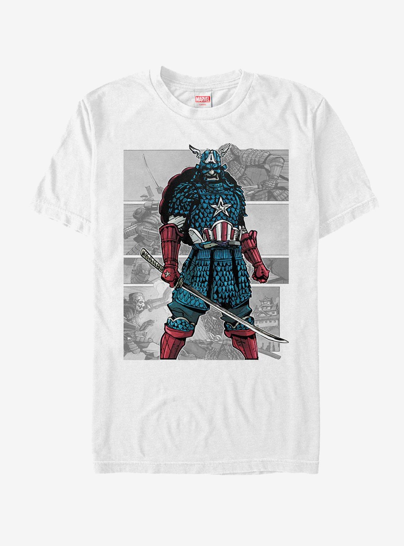 Marvel Captain America USA Samurai T-Shirt - WHITE | Hot Topic