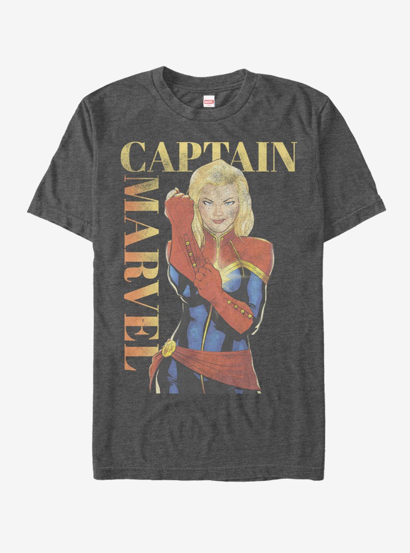 Marvel Captain Marvel  T-Shirt, CHAR HTR, hi-res