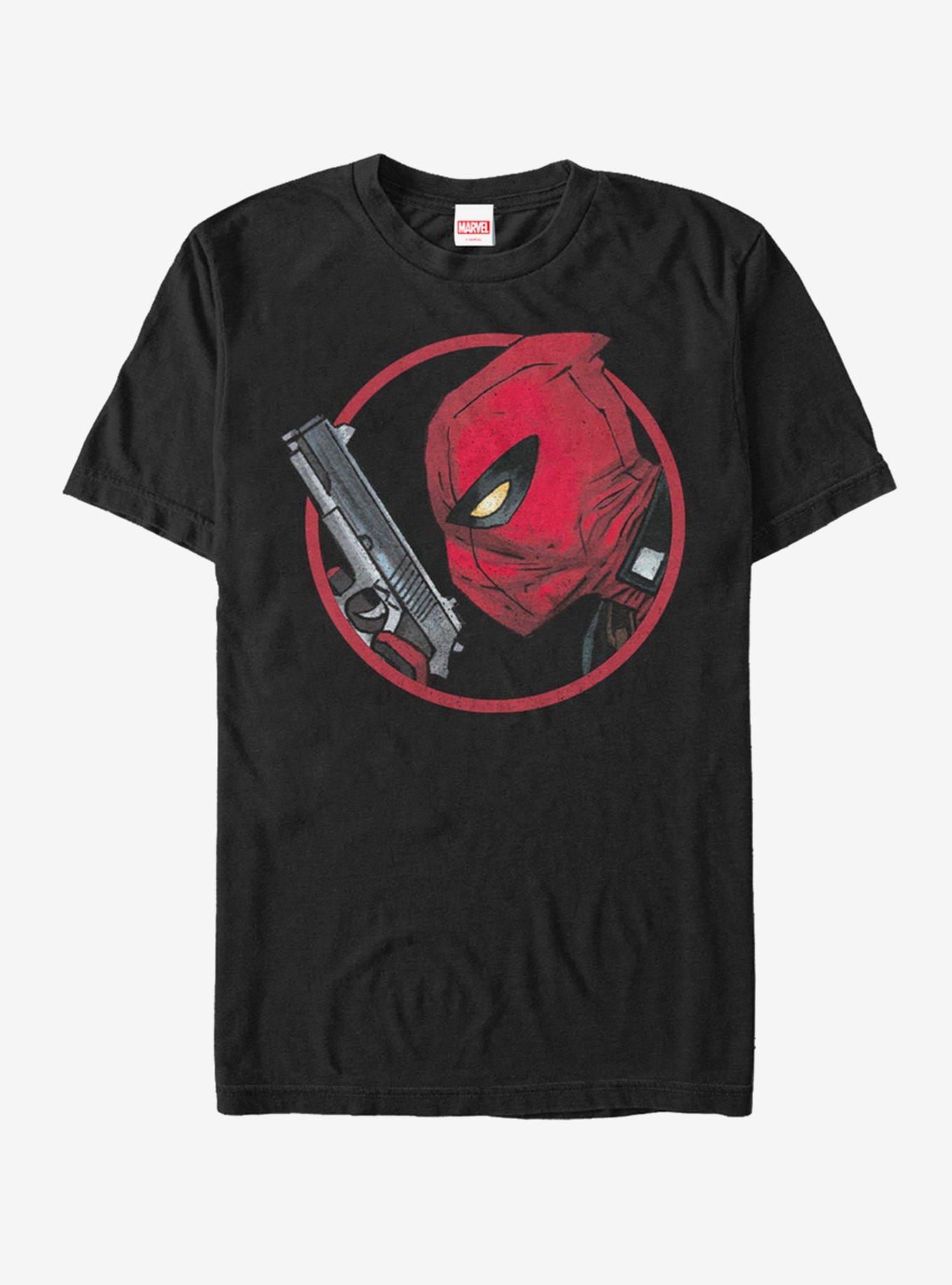 Marvel Deadpool Dead Crest T-Shirt, BLACK, hi-res