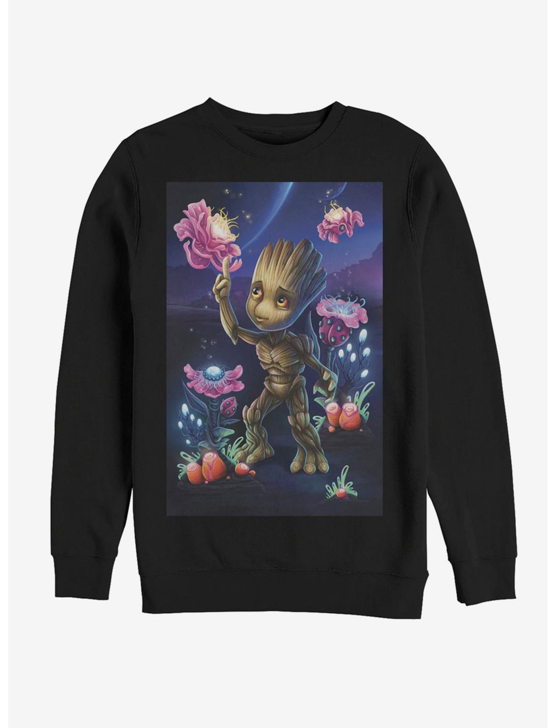 Marvel Guardians Of The Galaxy Groot Plants Sweatshirt, BLACK, hi-res