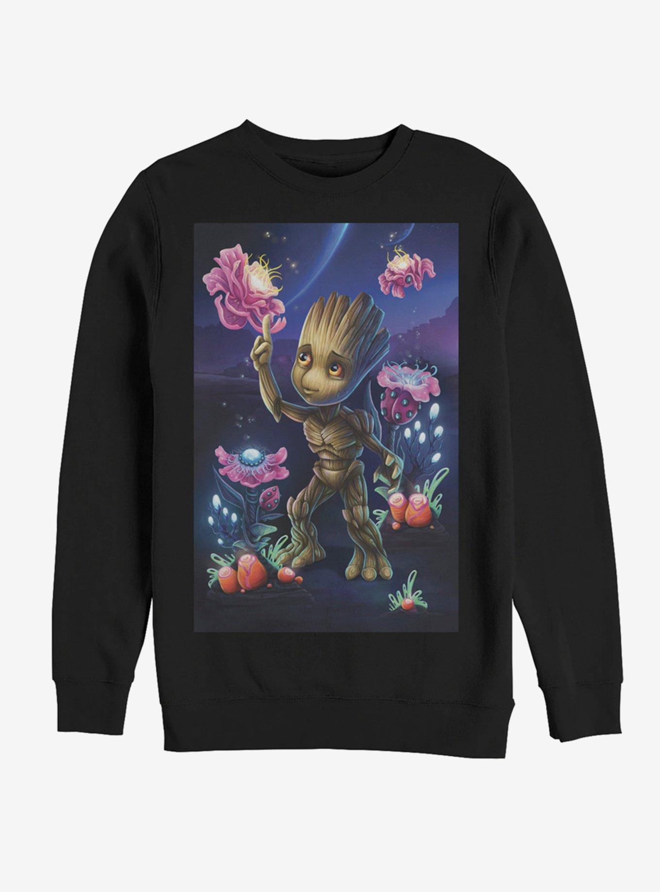 Marvel Guardians Of The Galaxy Groot Plants Sweatshirt, BLACK, hi-res