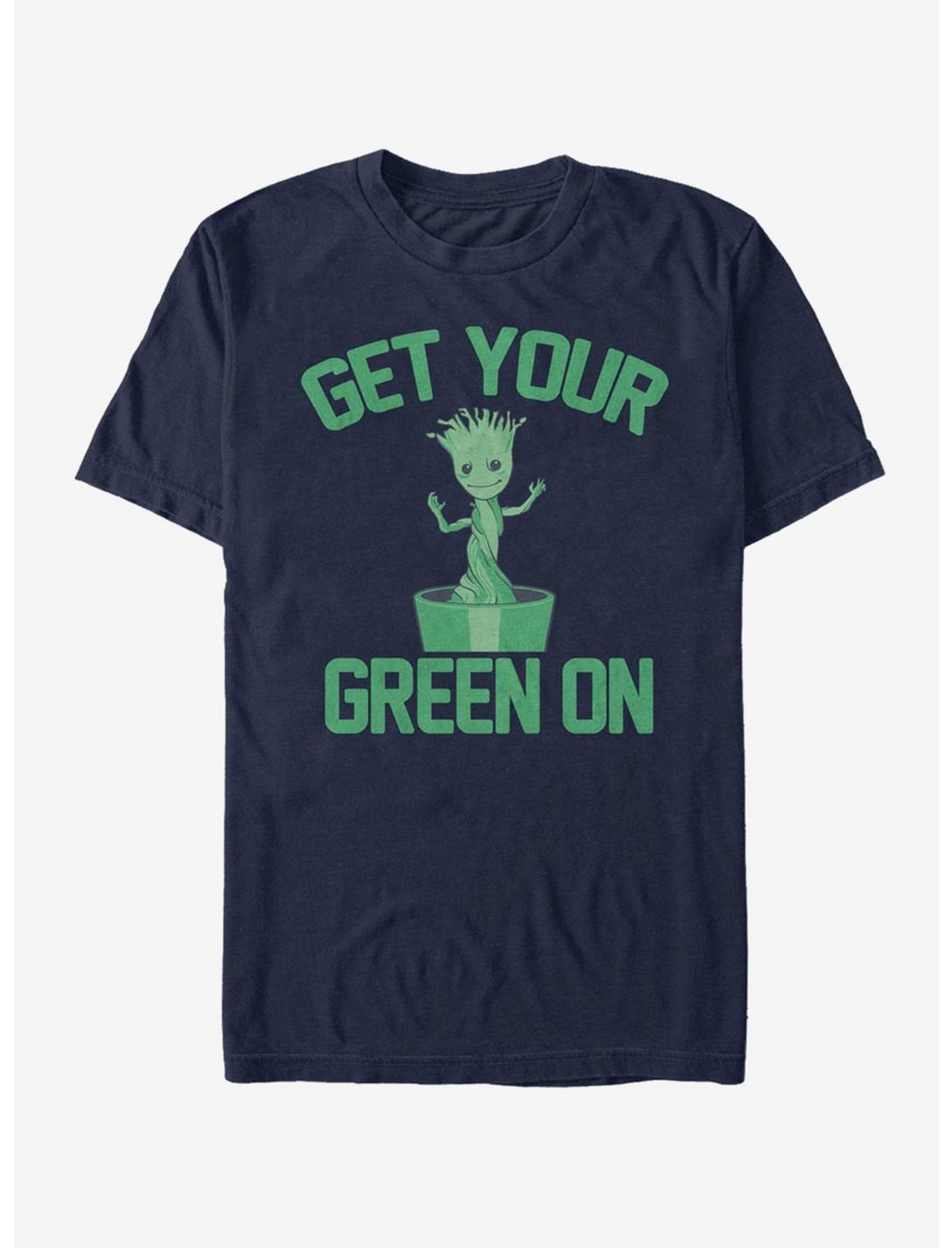 Marvel Guardians Of The Galaxy Groot Green T-Shirt, NAVY, hi-res