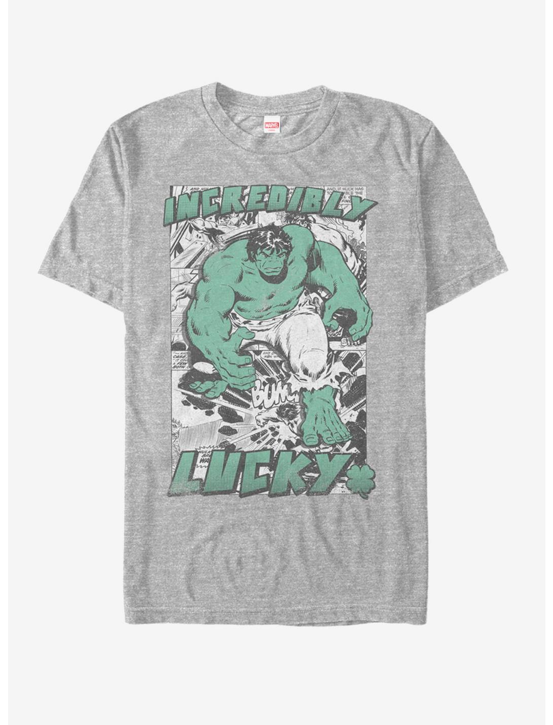 Marvel Hulk Incredibly Lucky T-Shirt, ATH HTR, hi-res