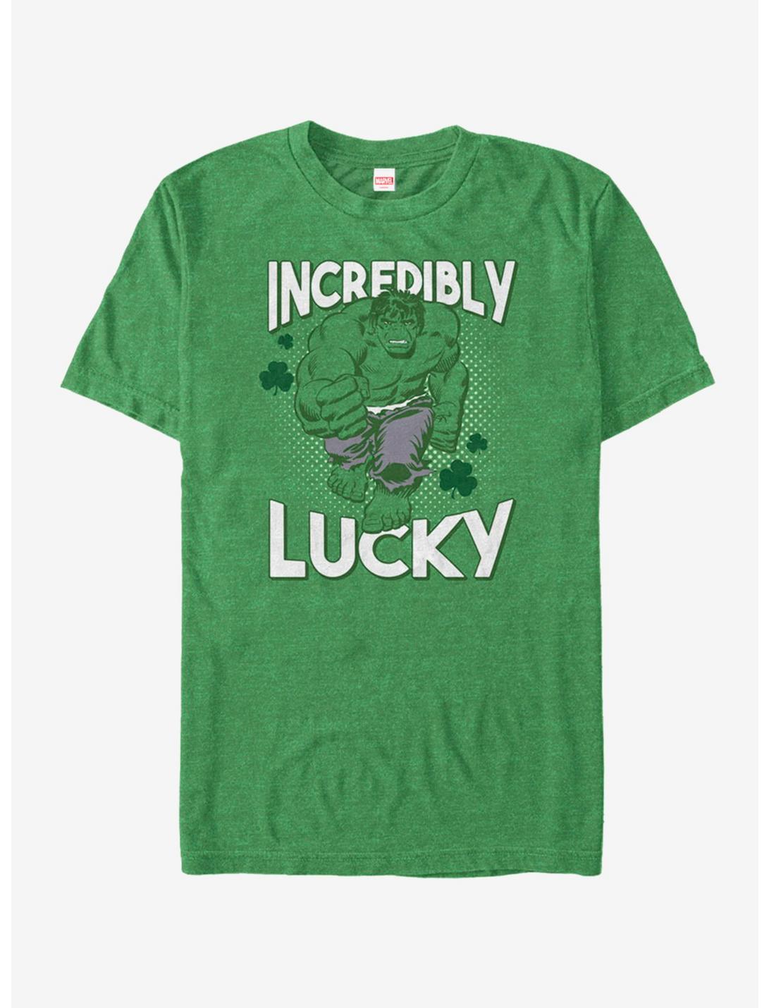 Marvel Hulk Incredibly Lucky T-Shirt, KEL HTR, hi-res