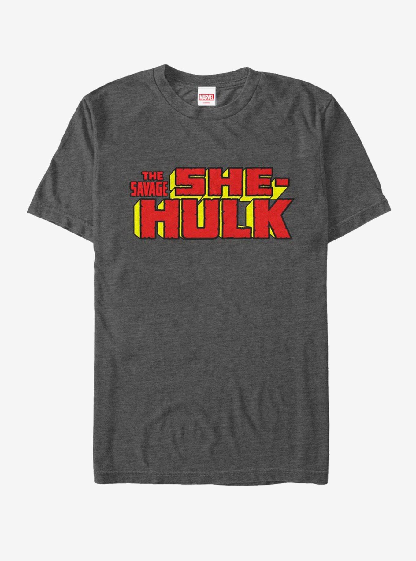 Marvel Hulk She Hulk Logo T-Shirt, CHAR HTR, hi-res