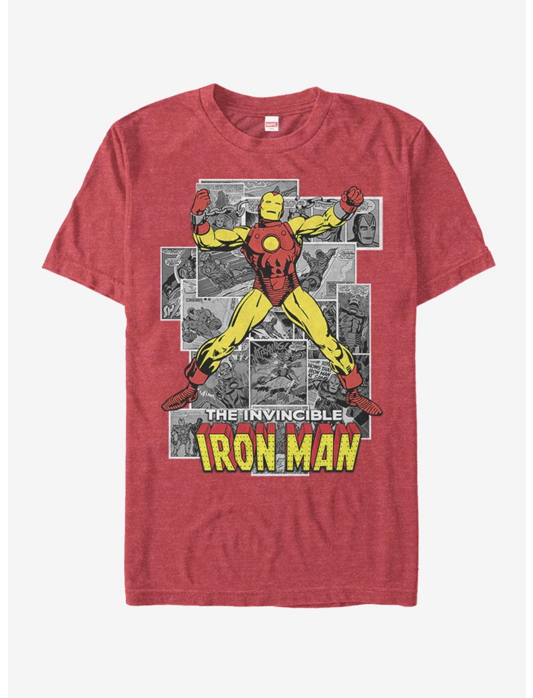Marvel Iron Man Comic Iron Man T-Shirt, RED HTR, hi-res