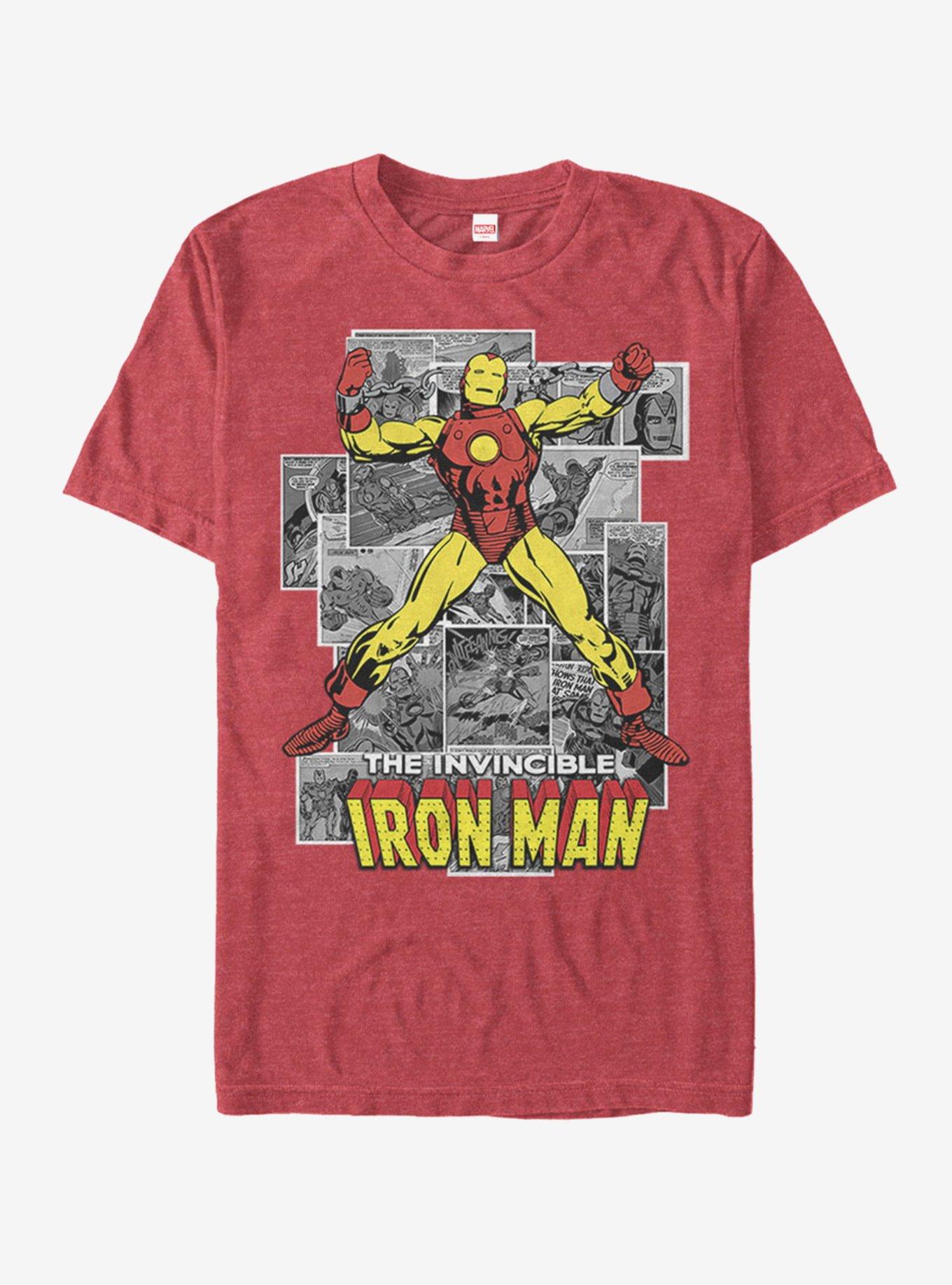 Marvel Iron Man Comic Iron Man T-Shirt, RED HTR, hi-res