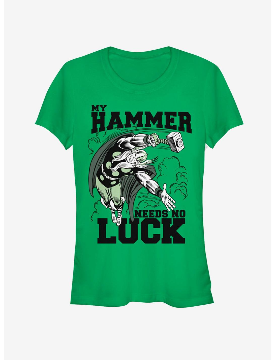 Marvel Thor Hammer Luck Girls T-Shirt, KELLY, hi-res