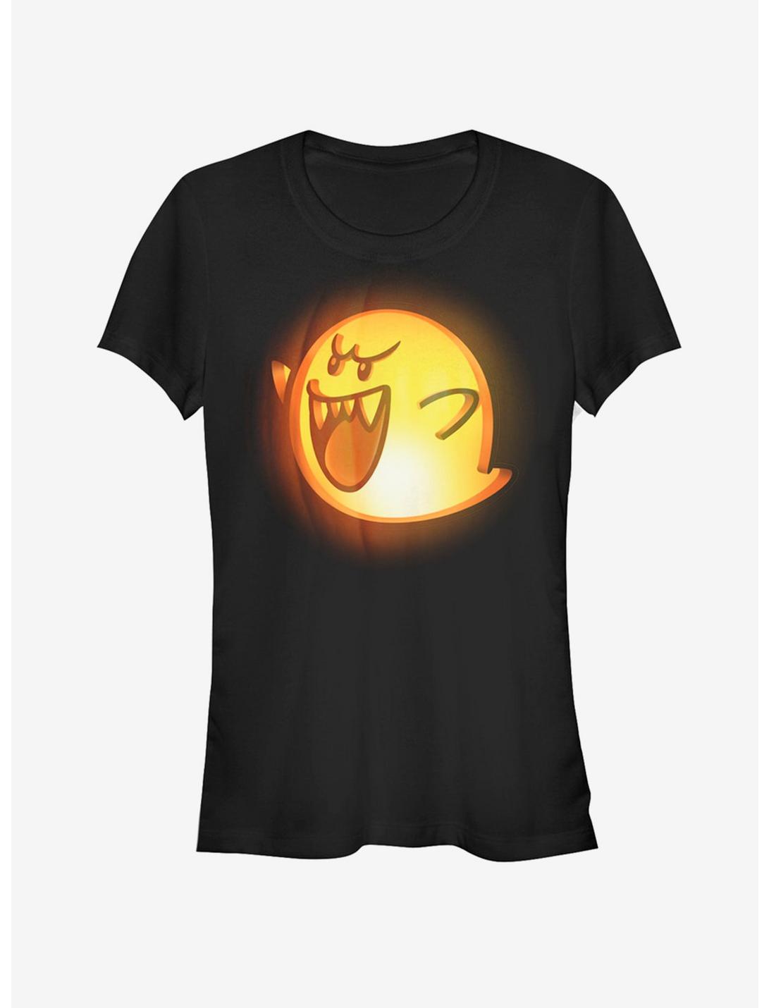 Nintendo Boo Pumpkin Girls T-Shirt, BLACK, hi-res