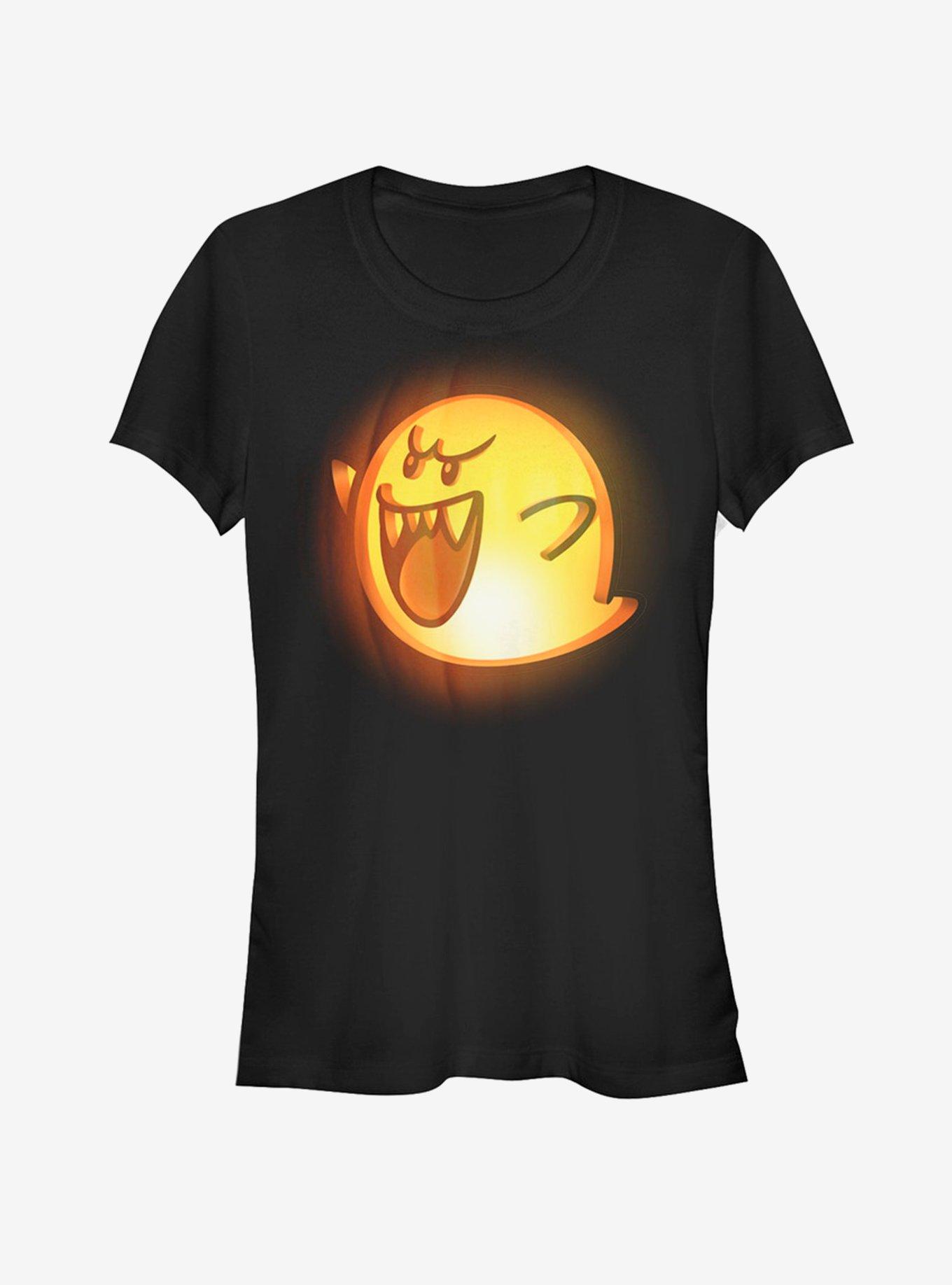 Nintendo Boo Pumpkin Girls T-Shirt, BLACK, hi-res