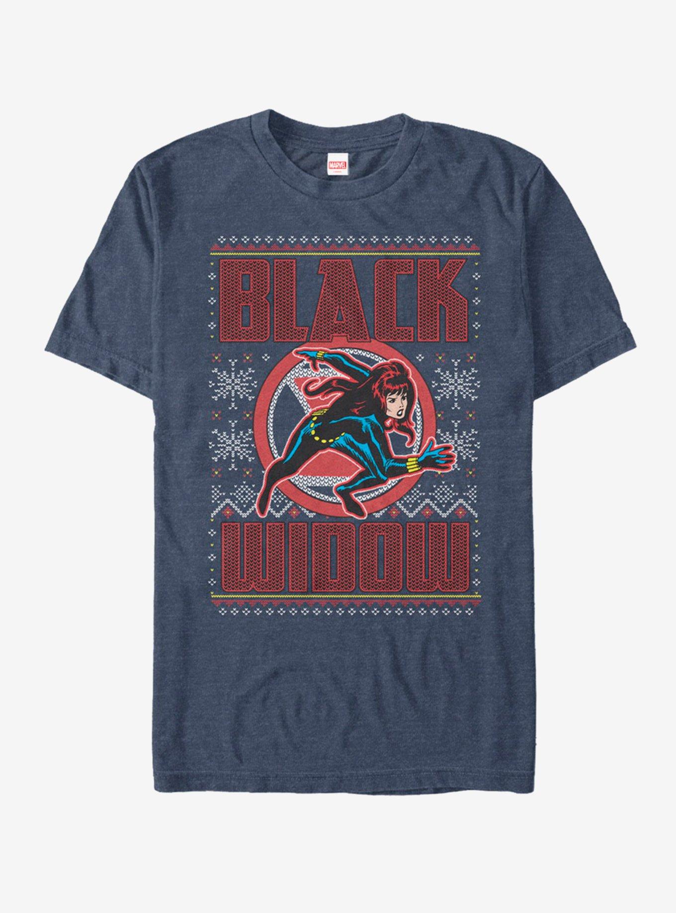 Marvel Black Widow Sweater T-Shirt, NAVY HTR, hi-res