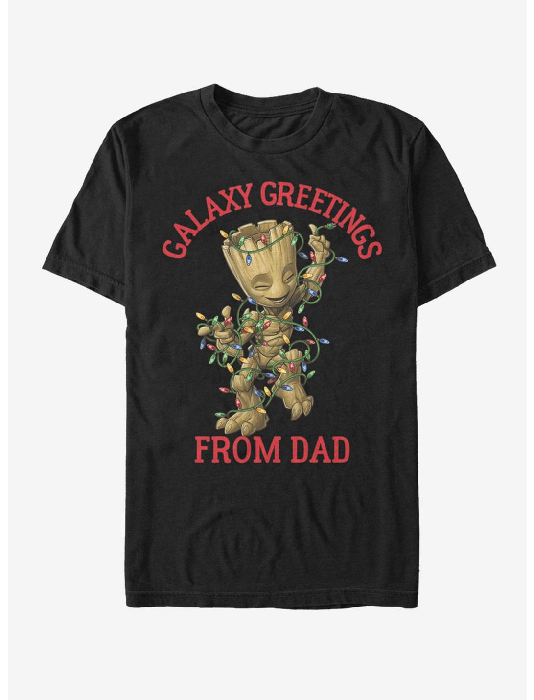 Marvel Guardians Of The Galaxy Xmas Groot Dad T-Shirt, BLACK, hi-res