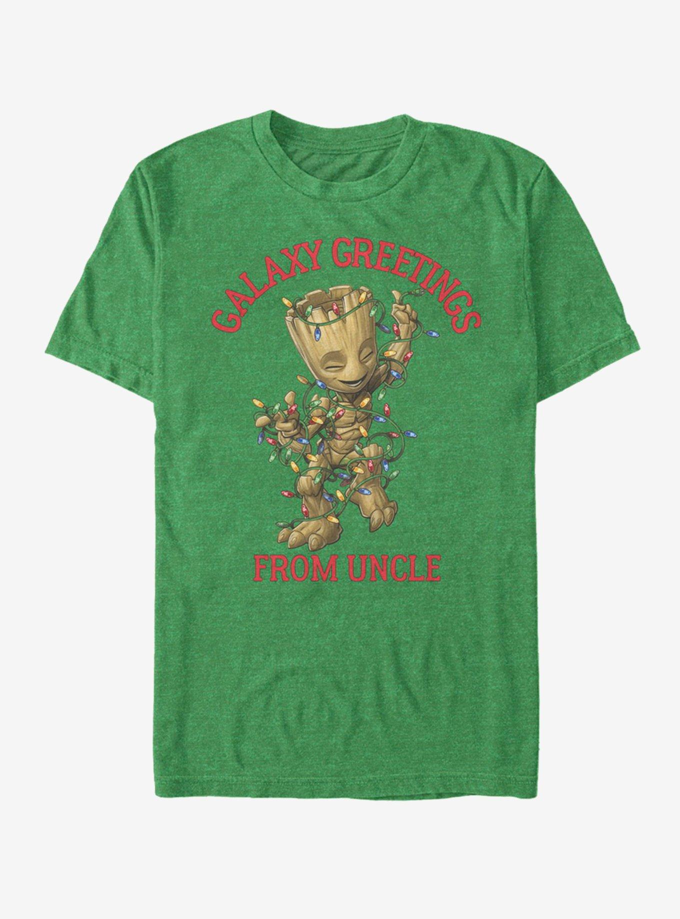 Marvel Guardians Of The Galaxy Xmas Groot Uncle T-Shirt, KEL HTR, hi-res