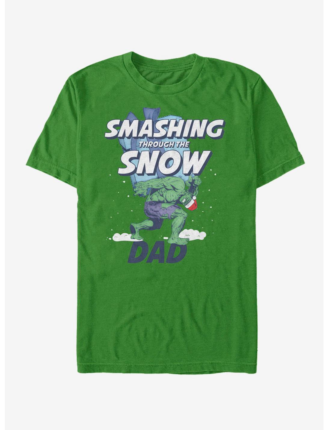 Marvel Hulk Smashing Snow Dad T-Shirt, KELLY, hi-res