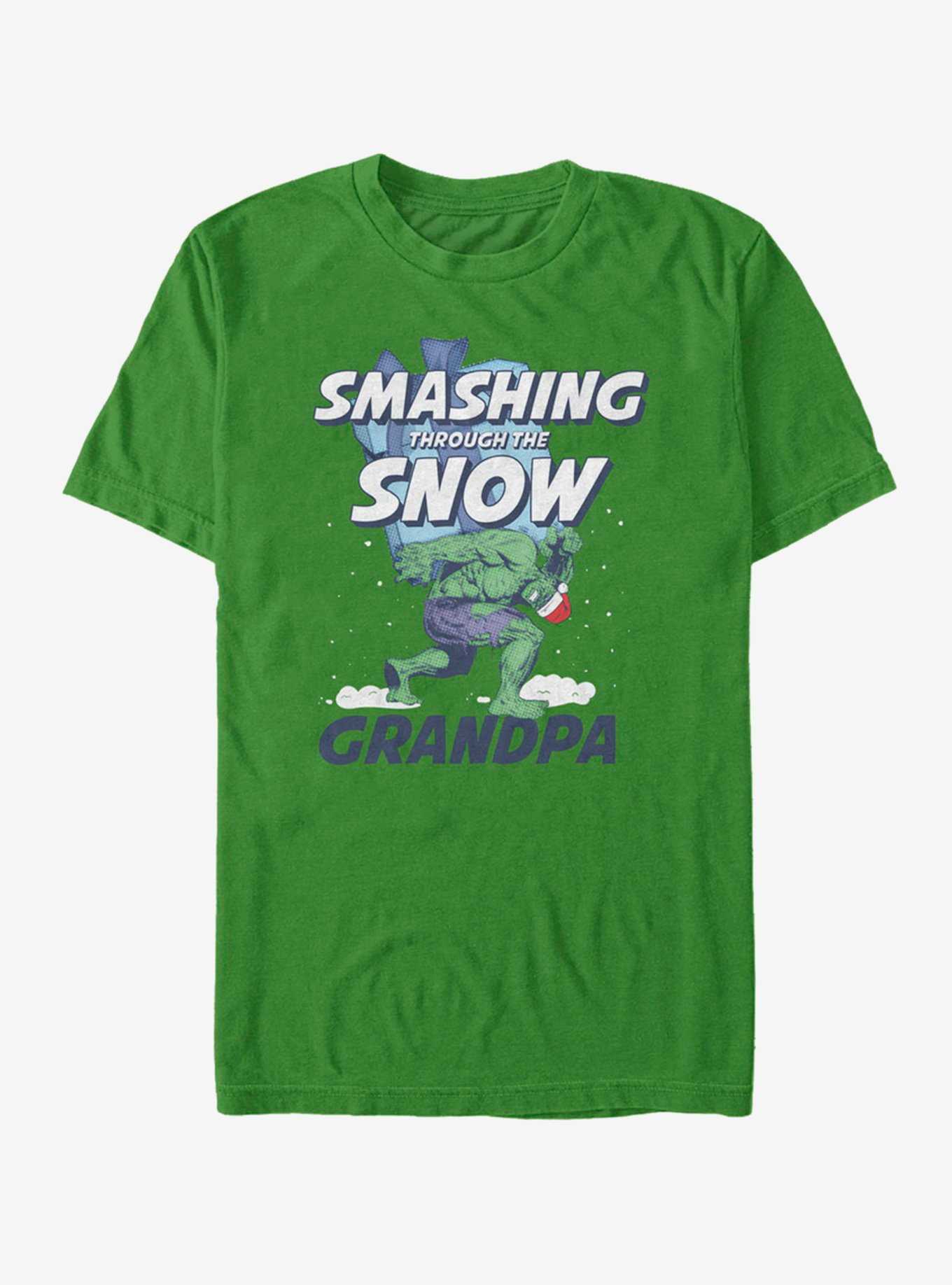 Marvel Hulk Smashing Snow Grandpa T-Shirt, , hi-res