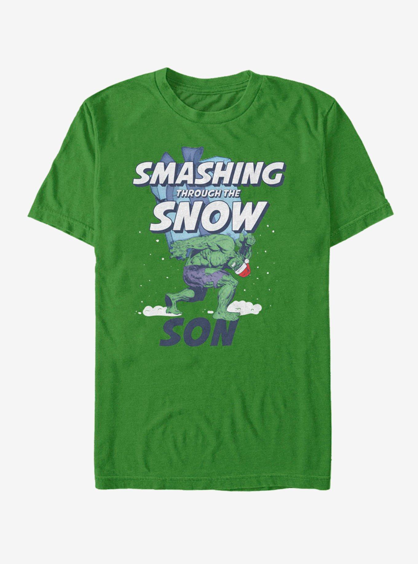 Marvel Hulk Smashing Snow Son T-Shirt, KELLY, hi-res