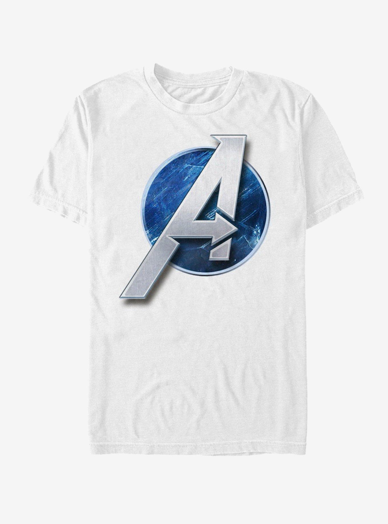 Marvel Avengers Game Circle Logo T-Shirt, WHITE, hi-res