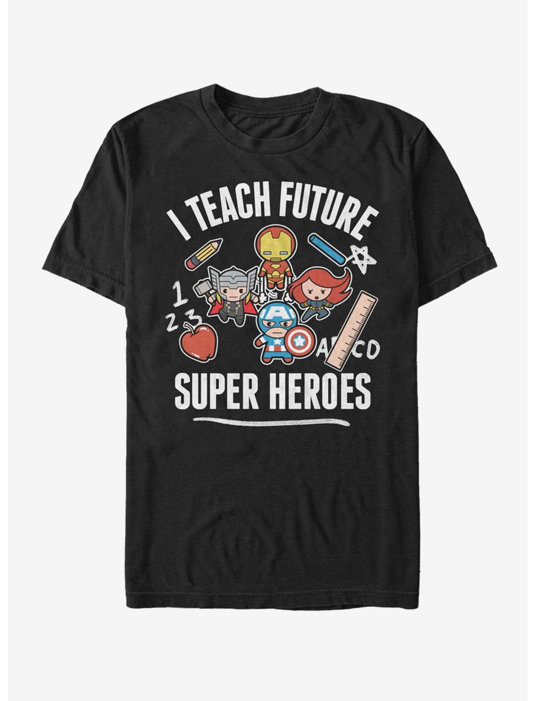 Marvel Avengers Teach Future Supers T-Shirt, BLACK, hi-res