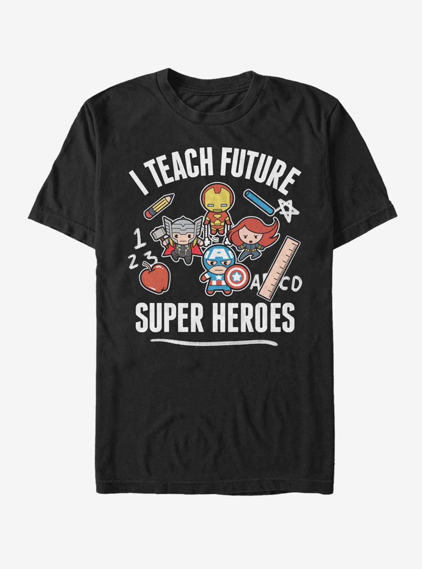 Marvel Avengers Teach Future Supers T-Shirt, BLACK, hi-res