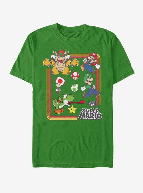 Nintendo Mario Group T-Shirt - GREEN | Hot Topic