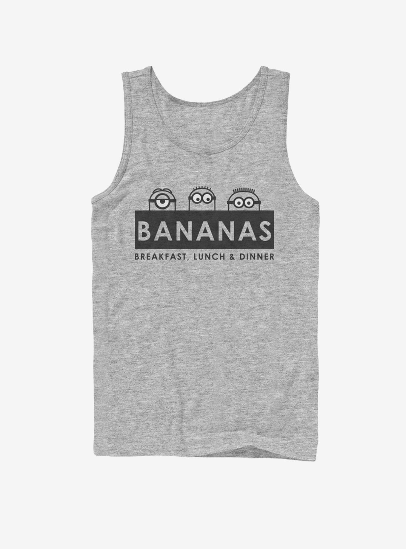Minion Bananas Breakfast Lunch Dinner Tank Top, , hi-res