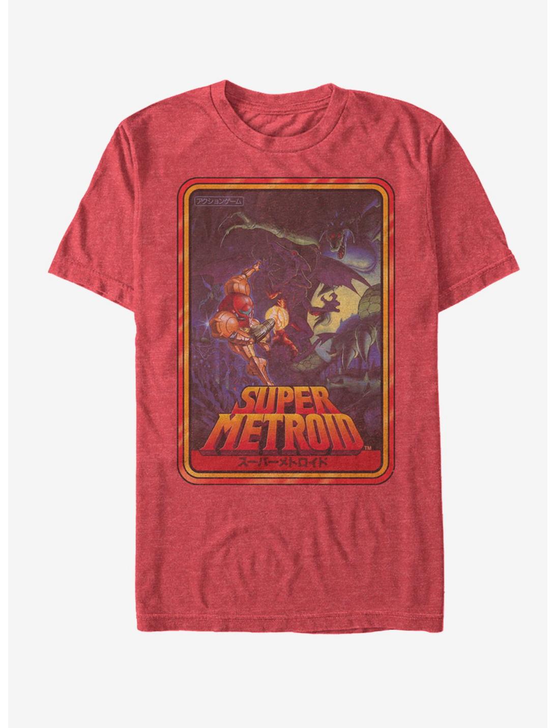 Nintendo Metroid Nipon T-Shirt, RED HTR, hi-res