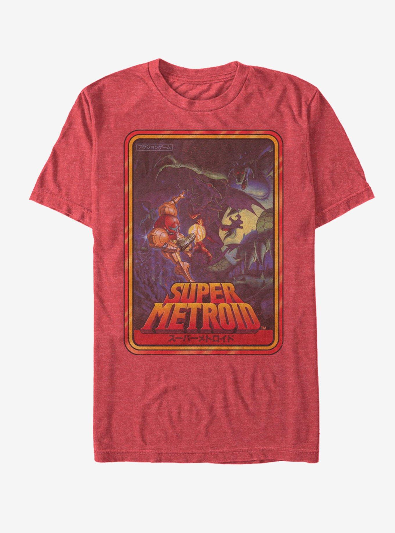 Nintendo Metroid Nipon T-Shirt, RED HTR, hi-res