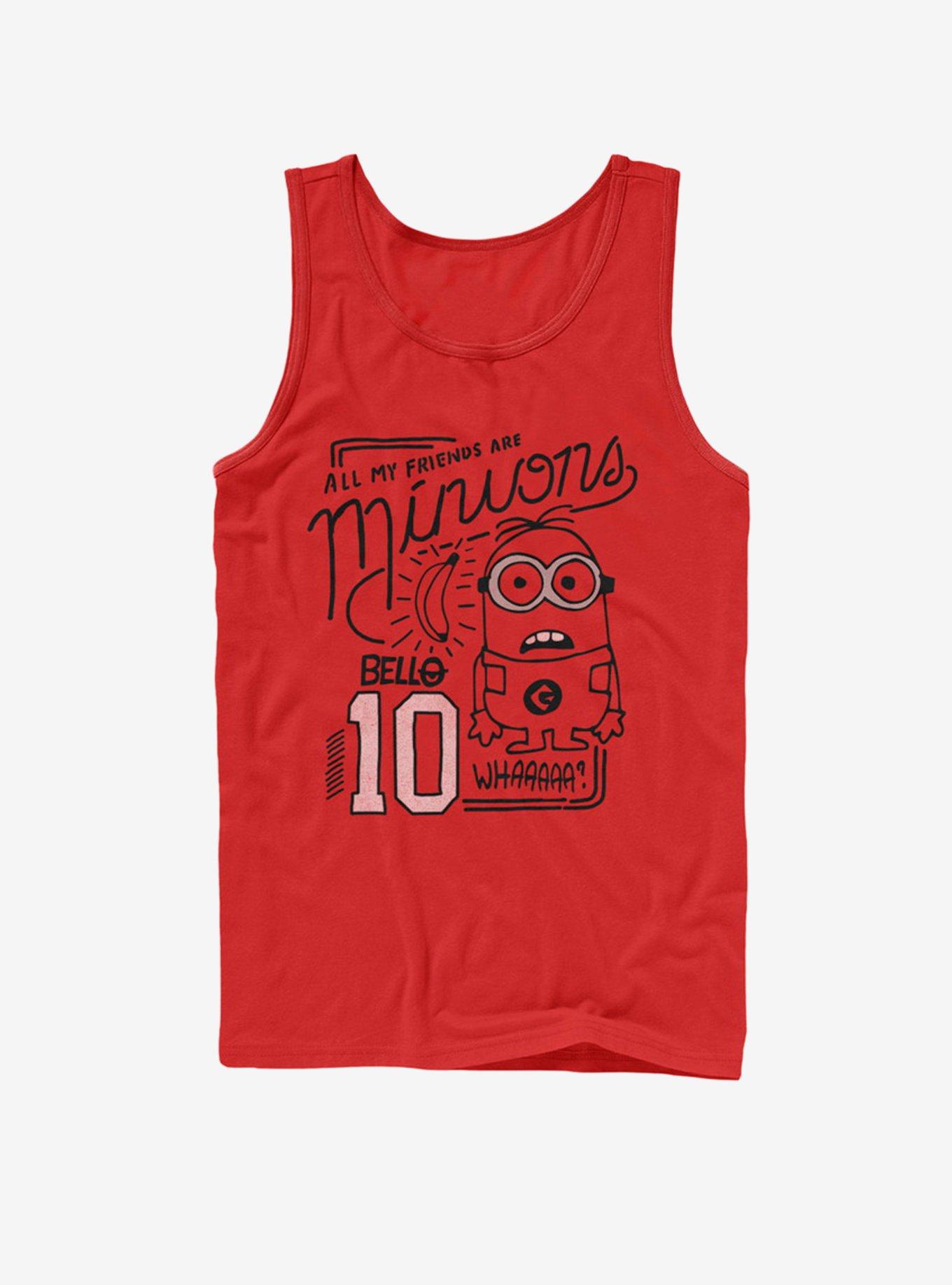 Minion No Adulting Tank Top, RED, hi-res