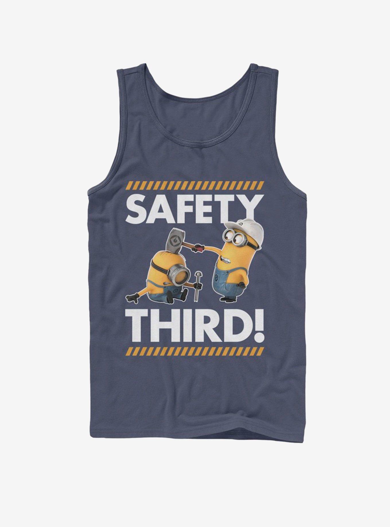 Minion Safety Third Tank Top, NAVY, hi-res
