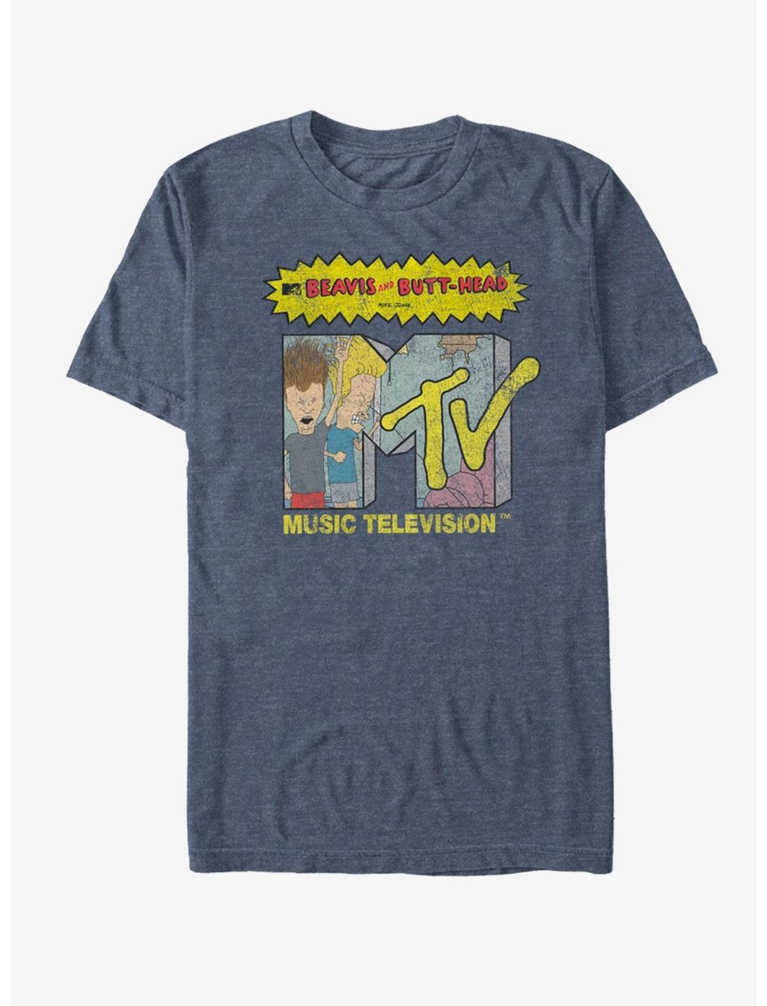 MTV Beavis And Butthead Fill T-Shirt, NAVY HTR, hi-res