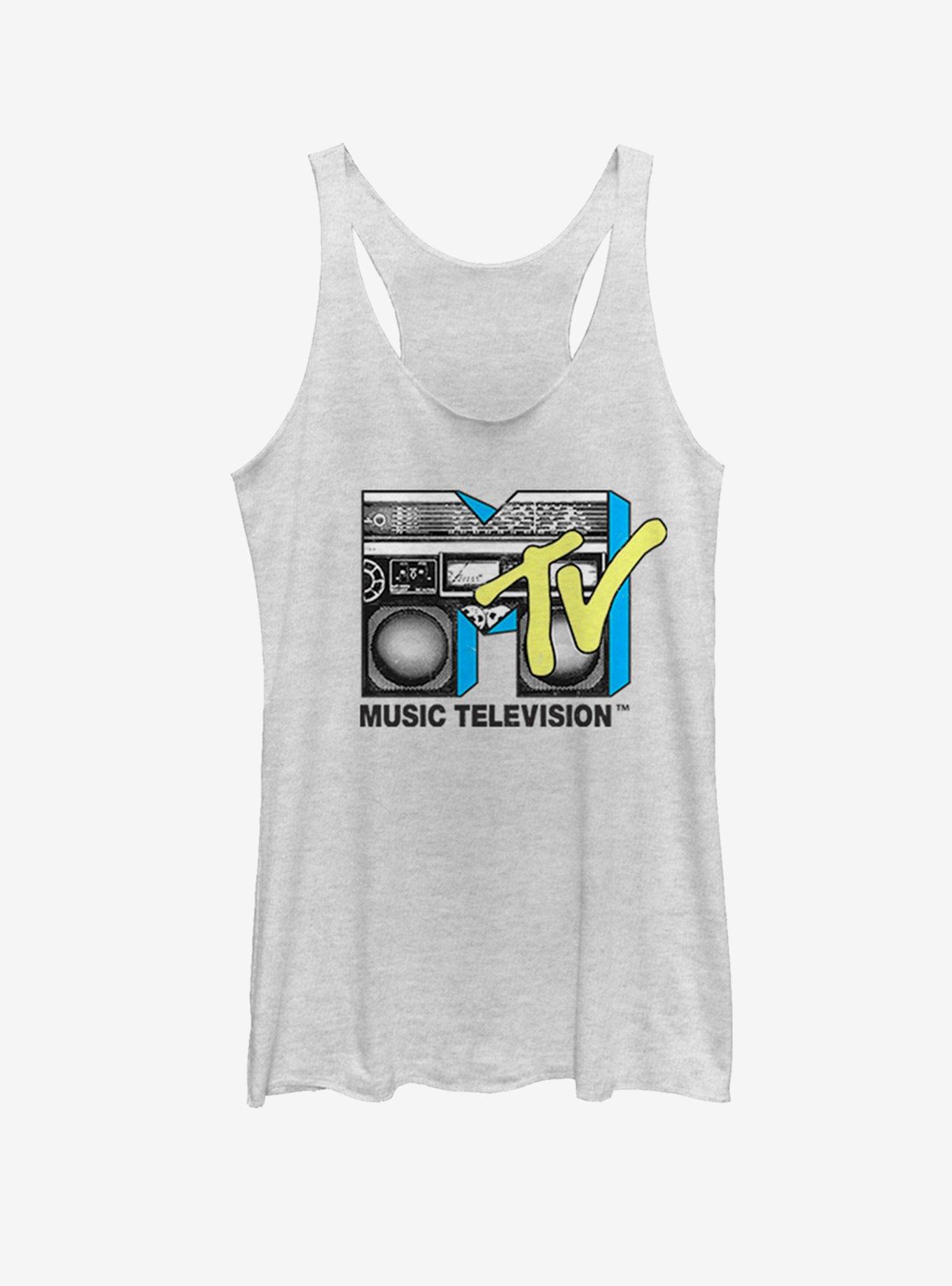 MTV Boombox Girls Tank, WHITE HTR, hi-res