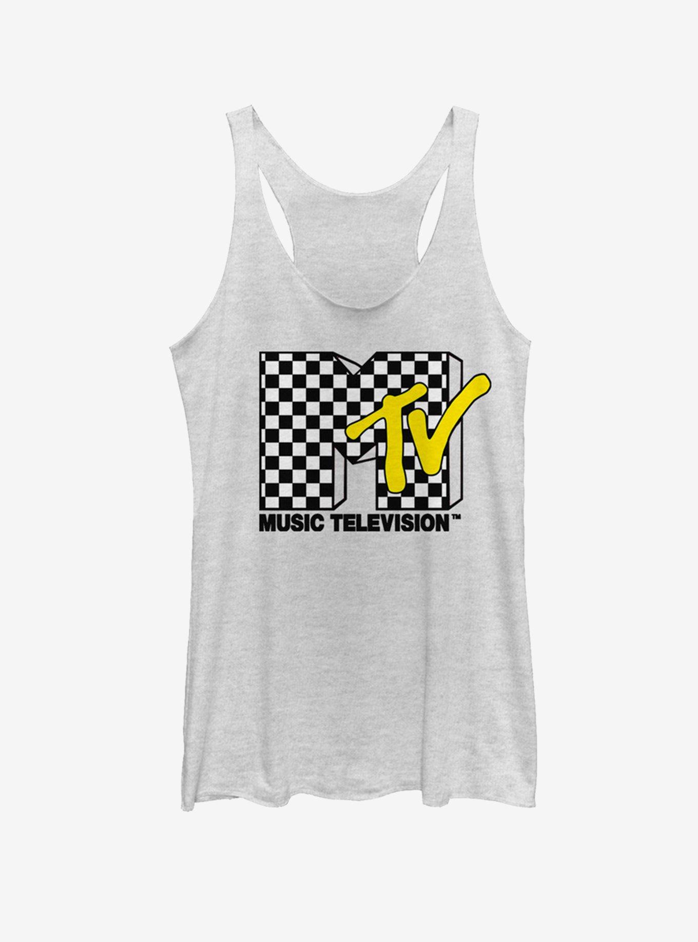 MTV Bright Checkered Logo Girls Tank, , hi-res