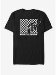 MTV Bright Checkered Logo T-Shirt, BLACK, hi-res