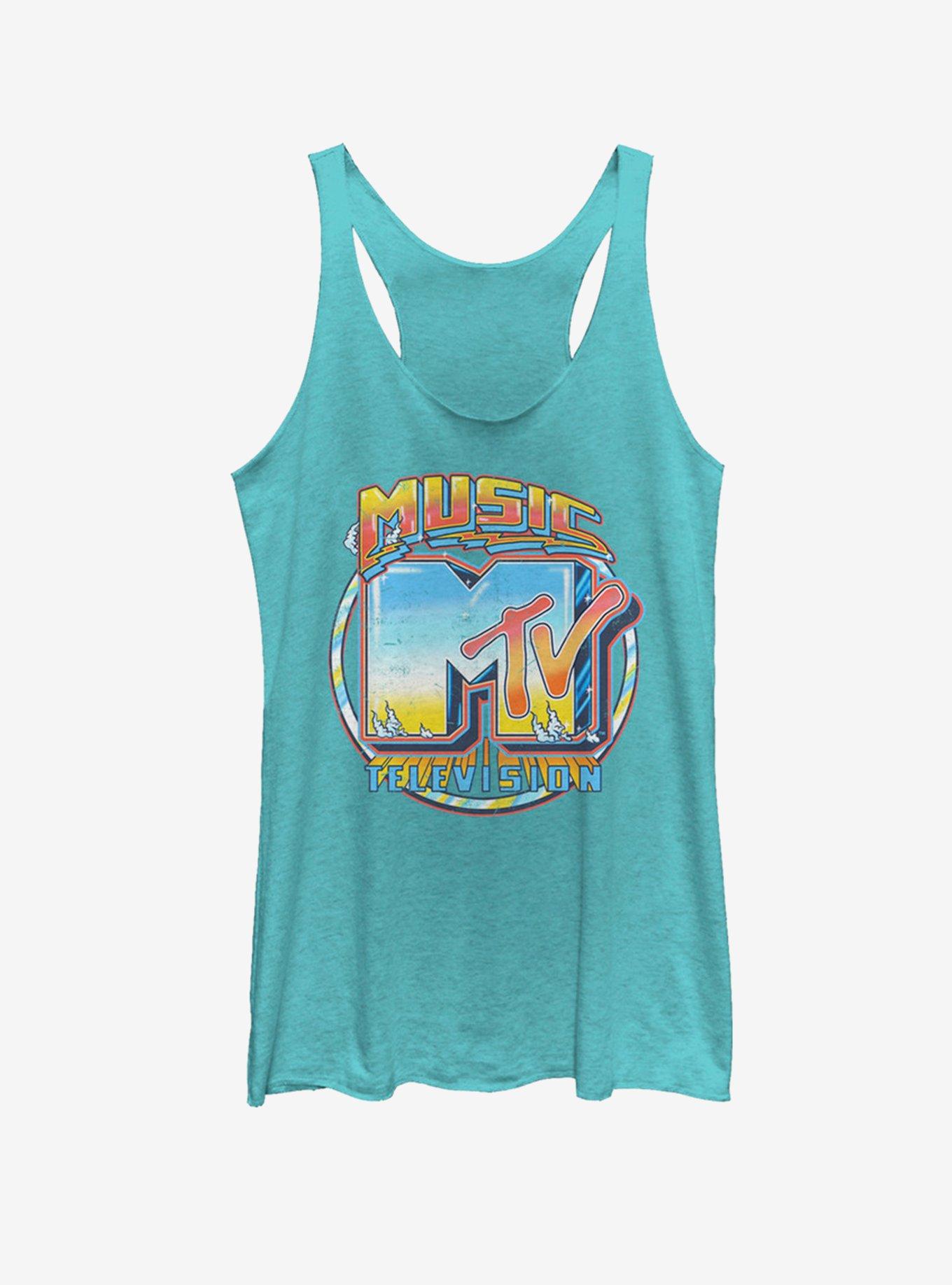 MTV Brushed Music Detail Girls Tank, TAHI BLUE, hi-res