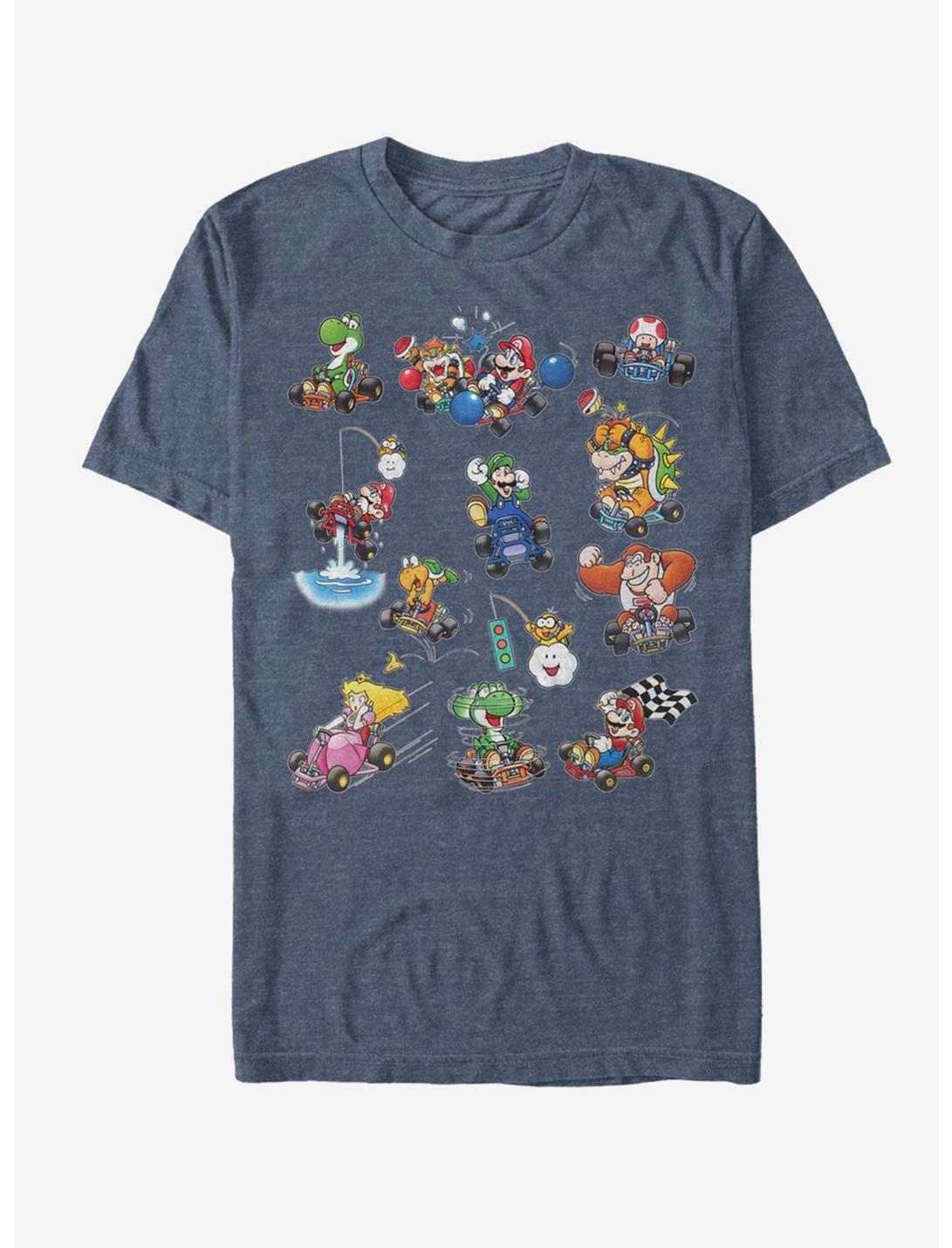 Nintendo Two Timing T-Shirt, NAVY HTR, hi-res