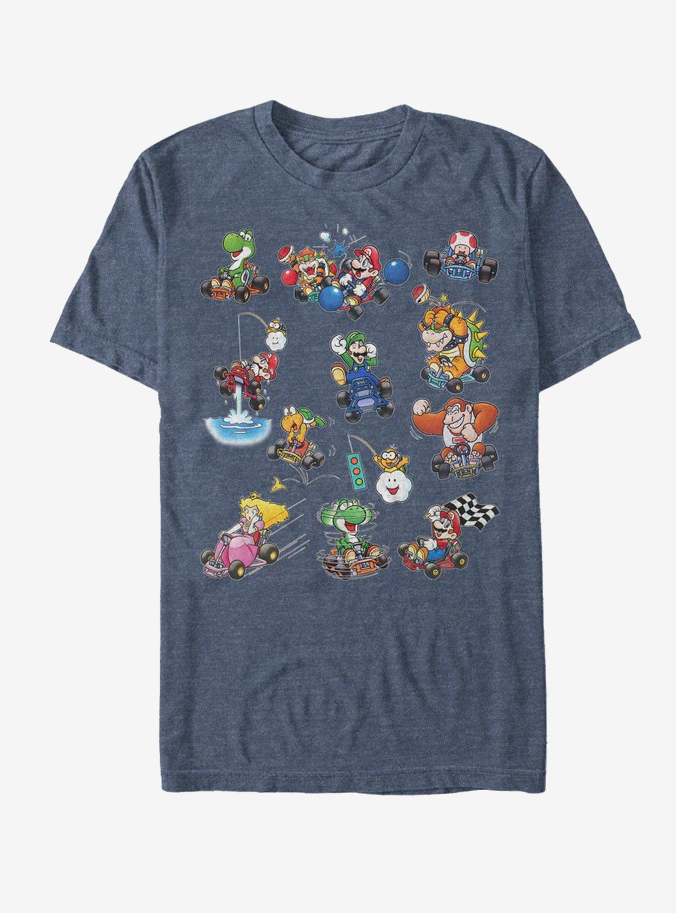 Nintendo Two Timing T-Shirt, NAVY HTR, hi-res