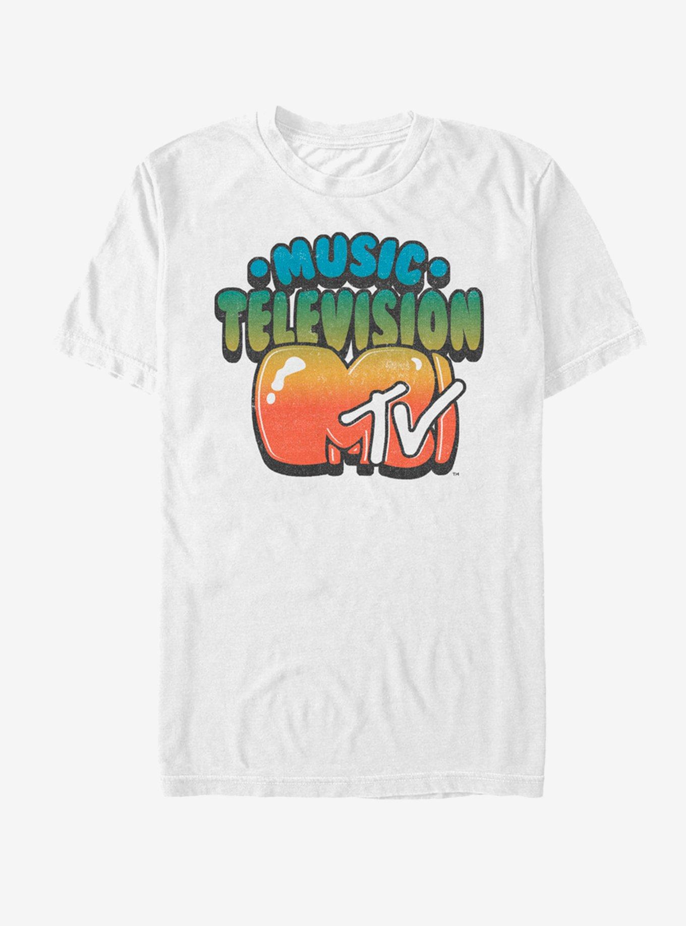 MTV Gradient Logo T-Shirt, WHITE, hi-res