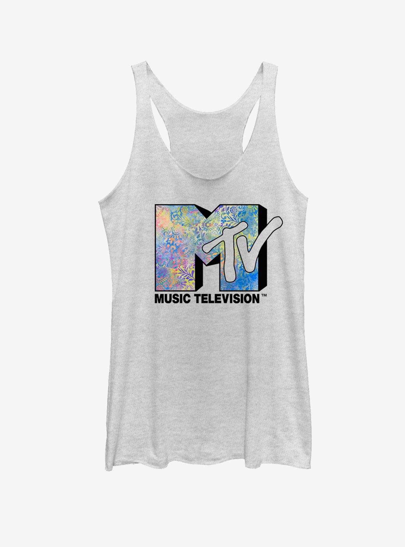 MTV Paisley Watercolor Girls Tank - WHITE | Hot Topic