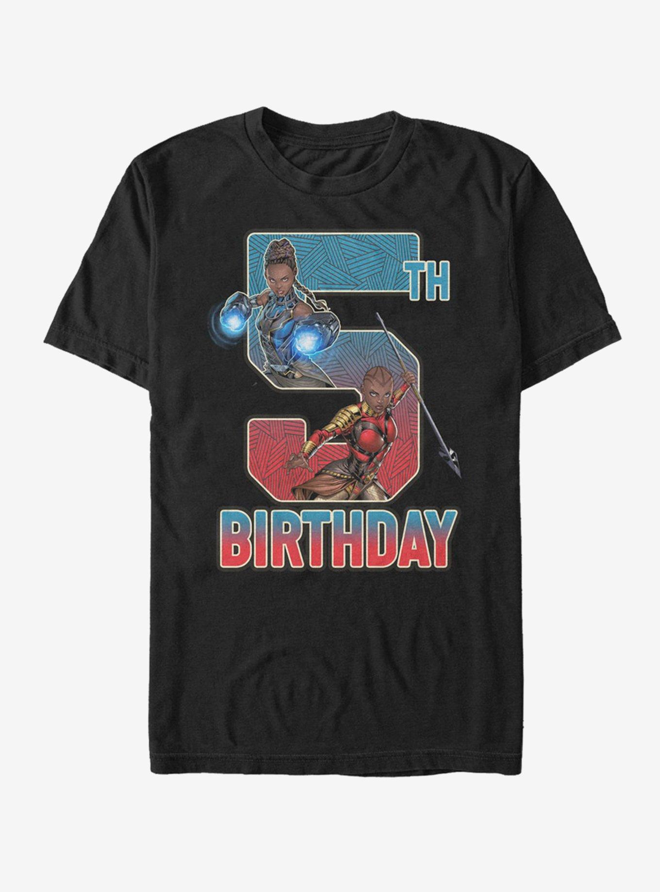 Marvel Black Panther Shuri Okoye 5th Birthday T-Shirt, , hi-res