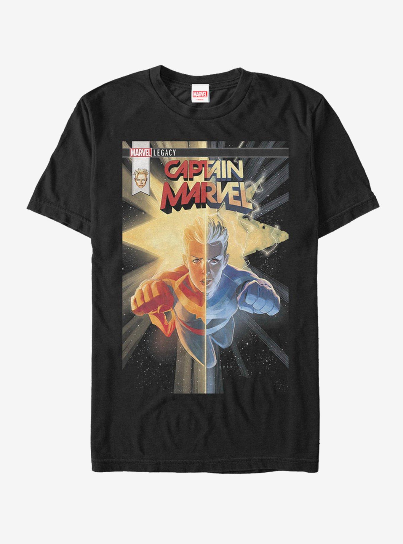 Marvel Captain Marvel Starry Marvel T-Shirt, BLACK, hi-res