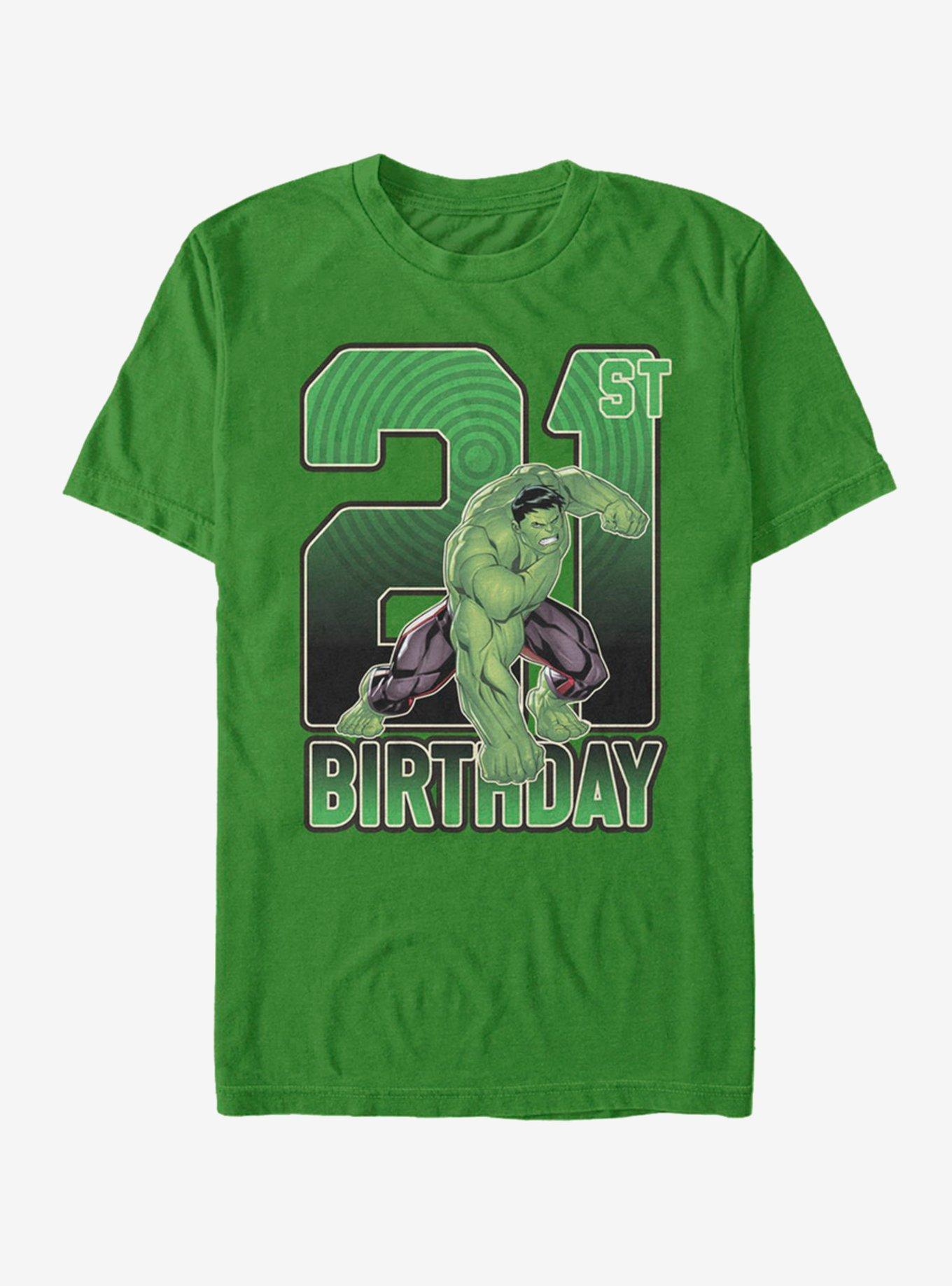 Marvel Hulk 21st Birthday T-Shirt, KELLY, hi-res