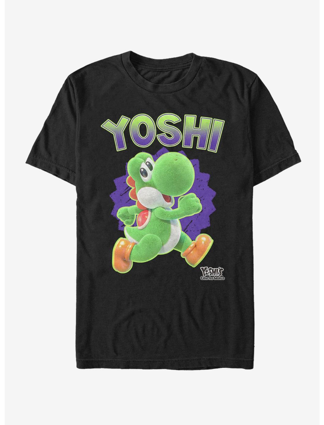 Nintendo Fuzzy Yoshi T-Shirt, BLACK, hi-res