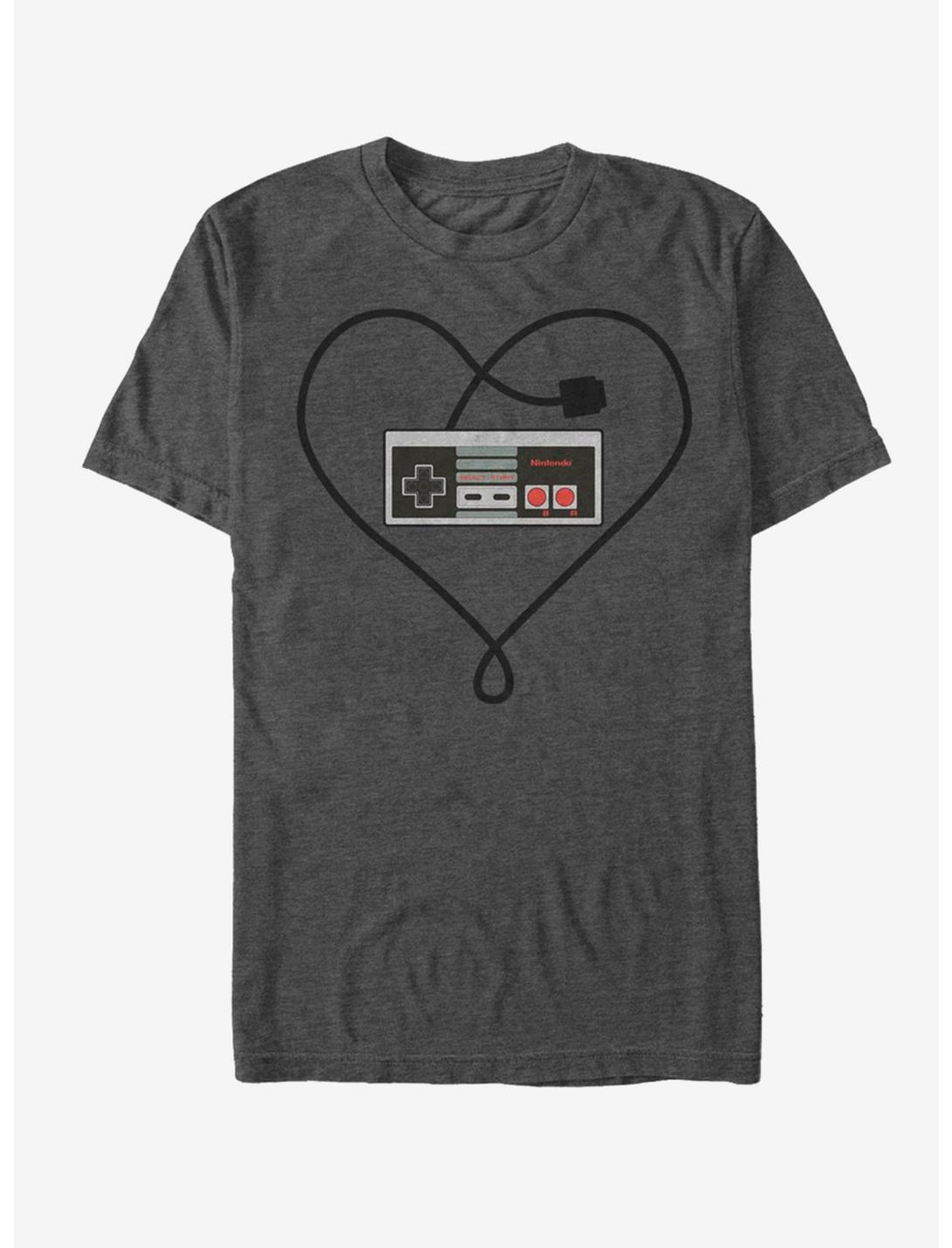 Nintendo Heart Controller T-Shirt, CHAR HTR, hi-res