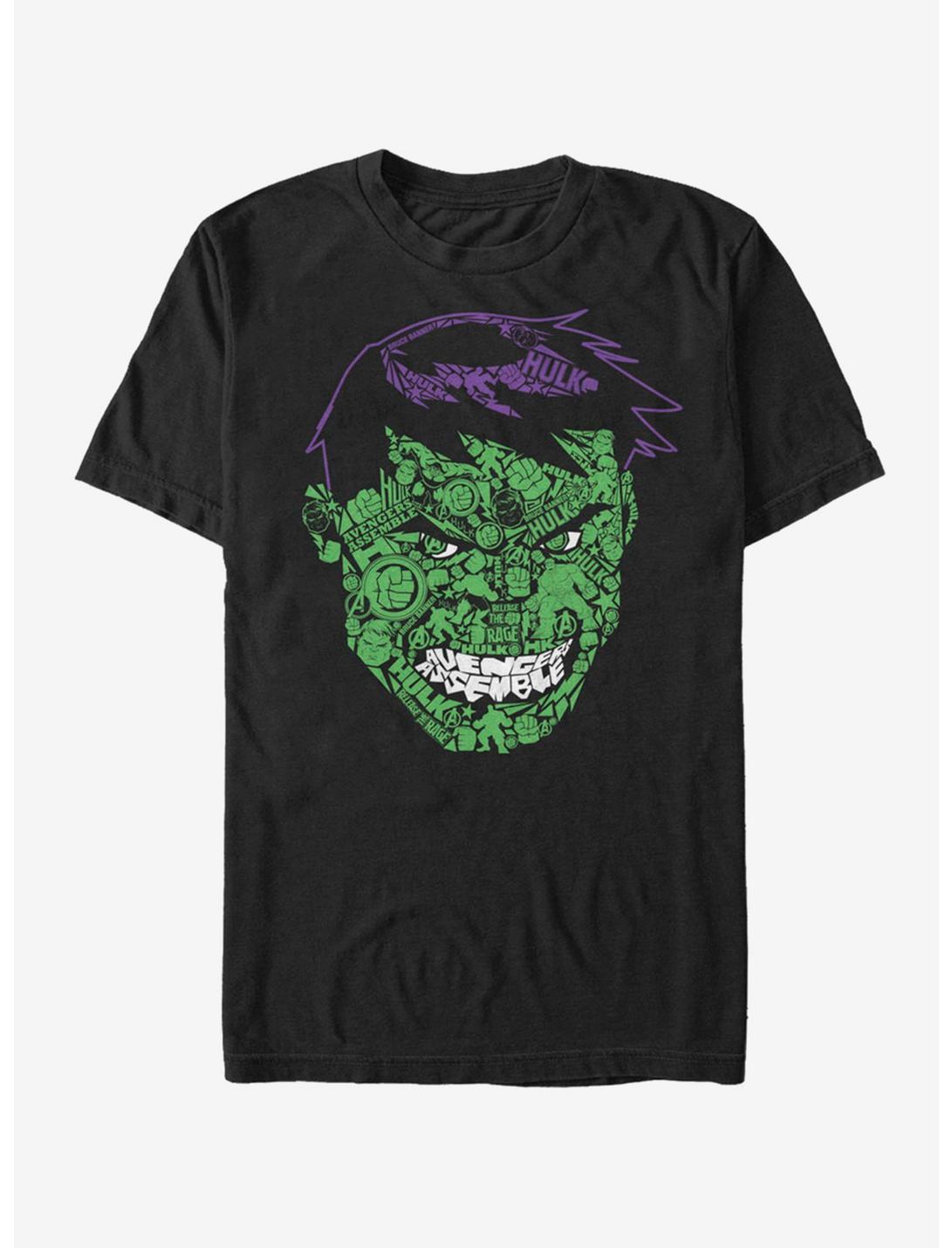 Marvel Hulk HulkFace Icons T-Shirt, BLACK, hi-res