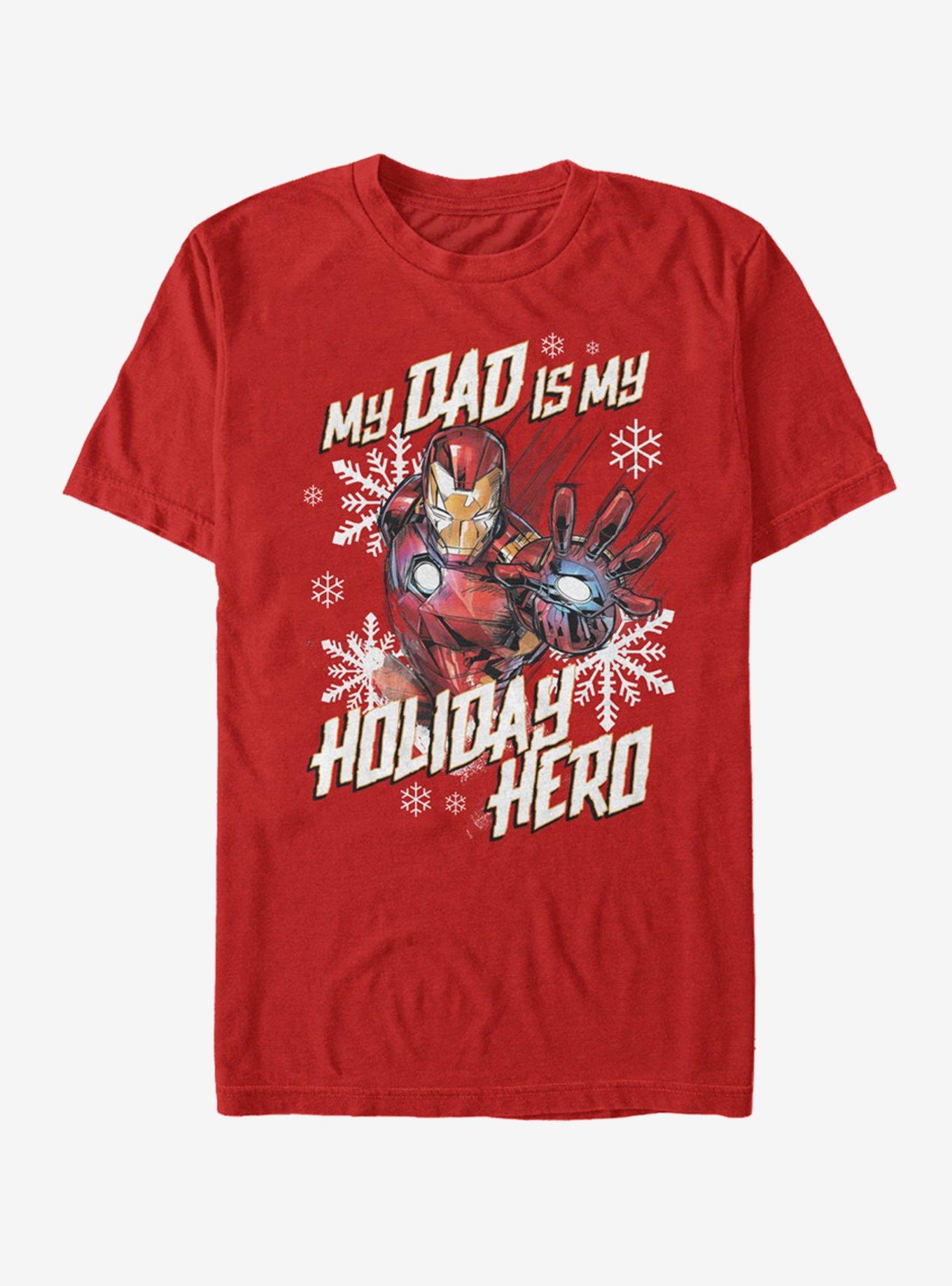 Marvel Iron Man Holiday Dad T-Shirt, RED, hi-res