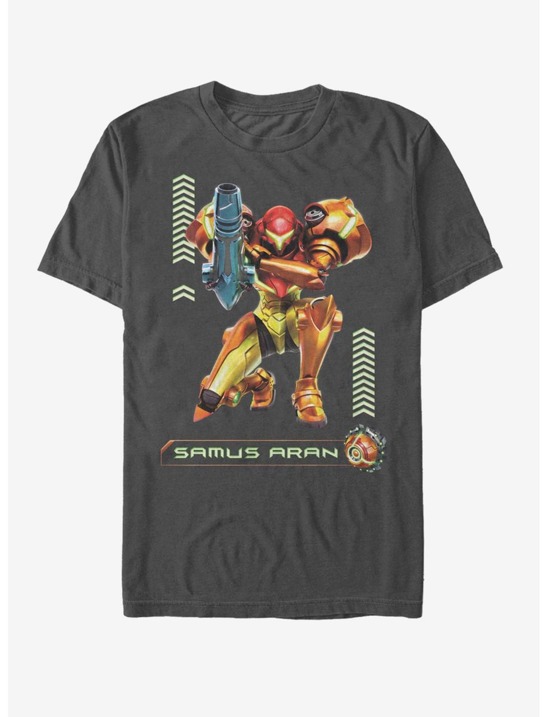 Nintendo Samus And Ball T-Shirt, CHARCOAL, hi-res