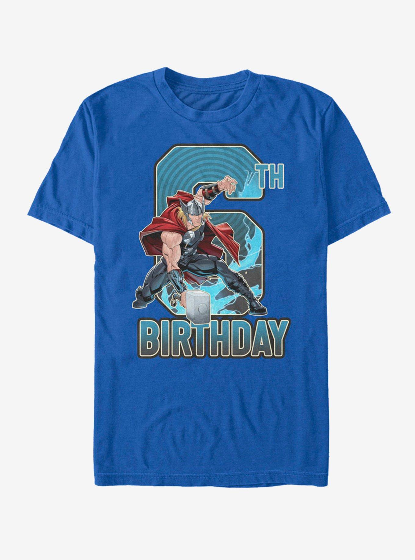 Marvel Thor 6th Birthday T-Shirt, ROYAL, hi-res