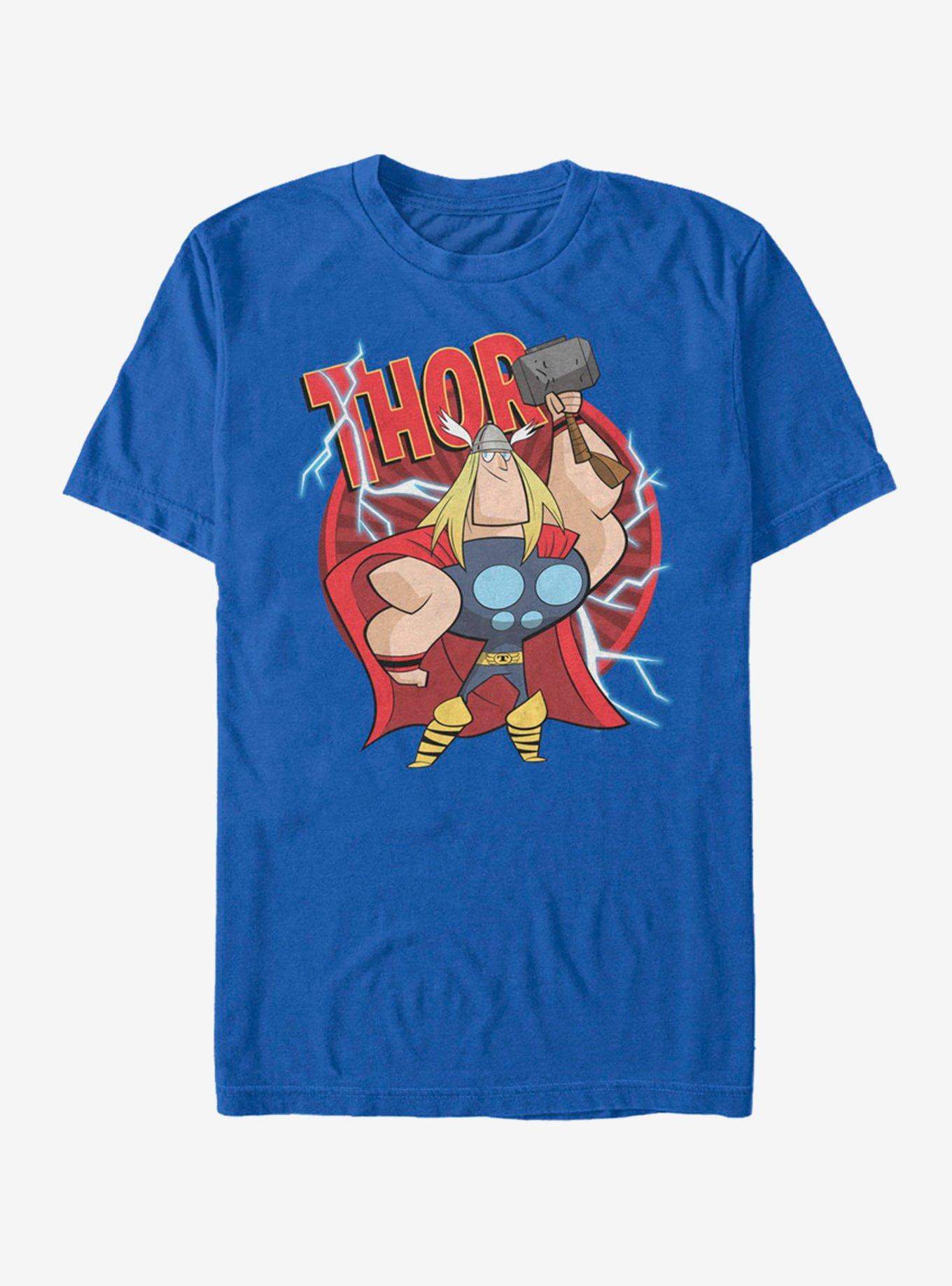 Marvel Thor Retro Hammer T-Shirt, ROYAL, hi-res